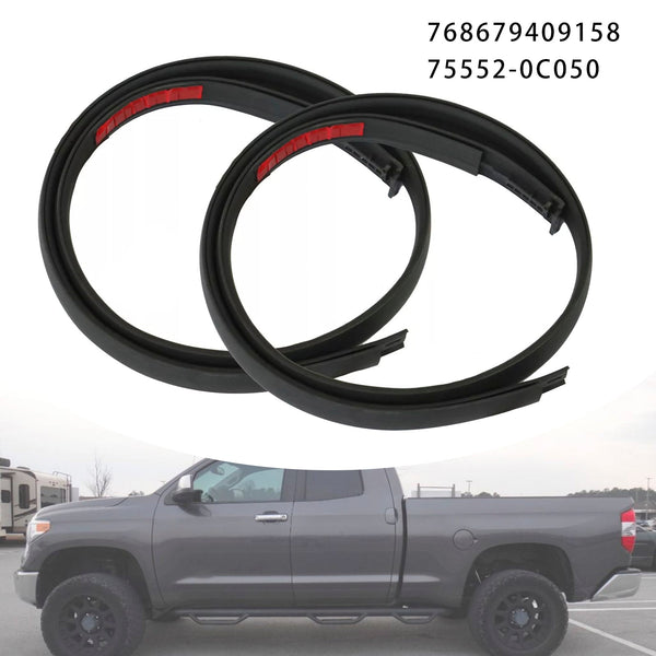 2007-2020トヨタツンドラダブルキャブ2PCSルーフドリップモールディングトリム左＆右側ラバー768679409158 75552-050ジェネリック