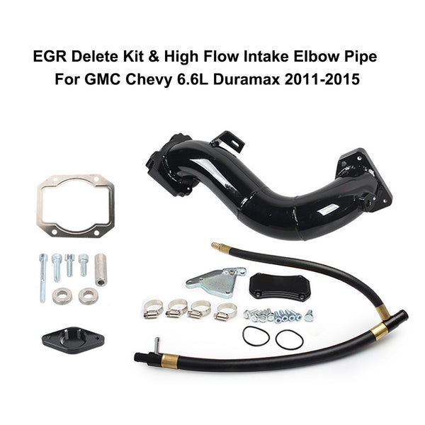 GMC Chevy 6.6L LML Duramax 2011-2015 EGR Delete Kit & High Flow Intake Elbow Pipe