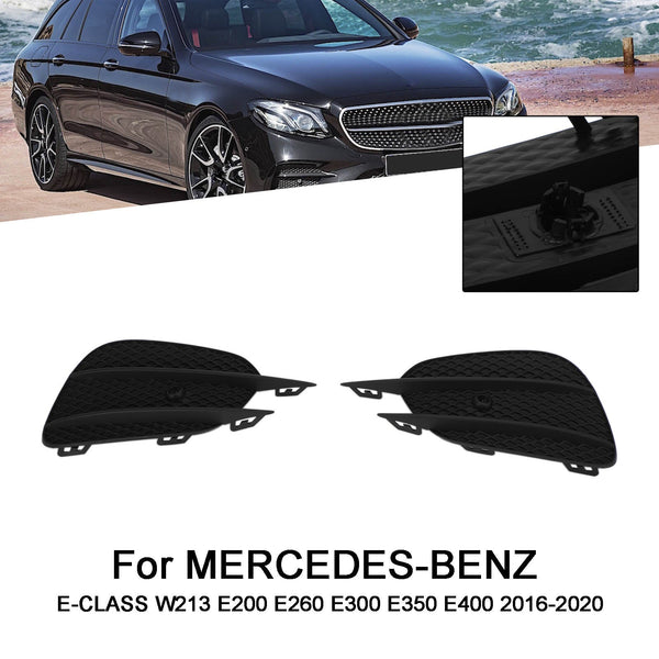 2016-2020 Benz E-CLASS W213 E200 E260 E300 E350 E400 2pcs Bumper Grille Fog Lights Grill Trim Cover 2138856800 Generic