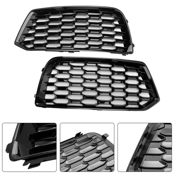 2018-2022 Audi Q5 2Pcs Front Bumper Cover Grill Grille Bezel Insert Mesh 80A807679D