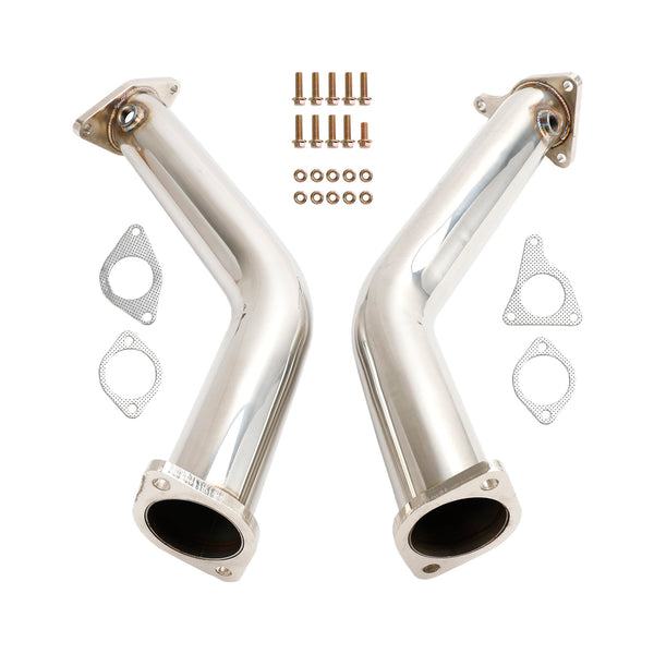 2017+ INFINITI Q60 VR30 Twin Turbo Escape Racing Downpipe em aço inoxidável genérico