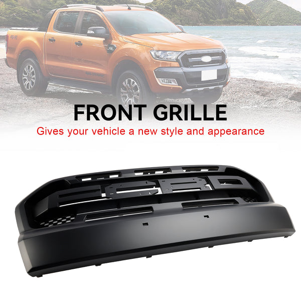 Mattschwarzer Frontstoßstangengrill im Ranger-Raptor-Stil, passend für Ford Ranger 2015–2019 T7