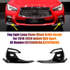 Bumper Fog Light Lamp Cover Black Grille Bezels For 2018-2020 Infiniti Q50 Sport