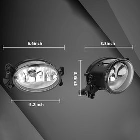 2006-2009 Mercedes CLK-Class Pair Front Fog Light Lamps With Bulbs A1698201556 A1698201656 Generic