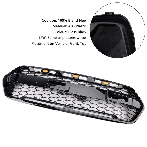 2018-2023 Ford Transit Custom Trail w/ 3led Raptor Style ne MSRT Custom Gloss Black Front Bumper Grille 2467234 Generic