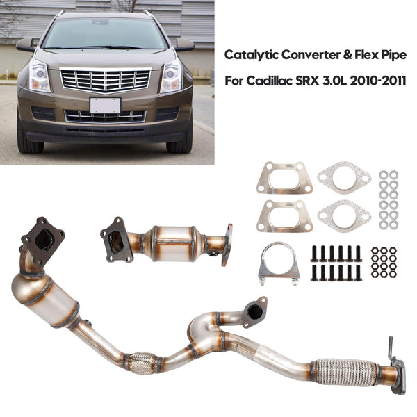 Cadillac SRX 3.0L 2010-2011 Främre & Bakre Katalysator och Flexrör 10H41324 10H41323 Generic