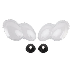 2Pcs Headlight Shell Lens Cover+Glue For Benz W230/R230 SL500 SL600 2003-08