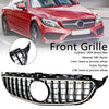 2015-2021 Mercedes-Benz C-Klasse W205 C200 C250 C300 C350 Forkromet forkofangergrill med LED Generisk