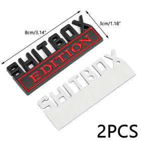 2pc Shitbox Edition Emblem Decal Badges Stickers för Ford Chevy Car Truck #D