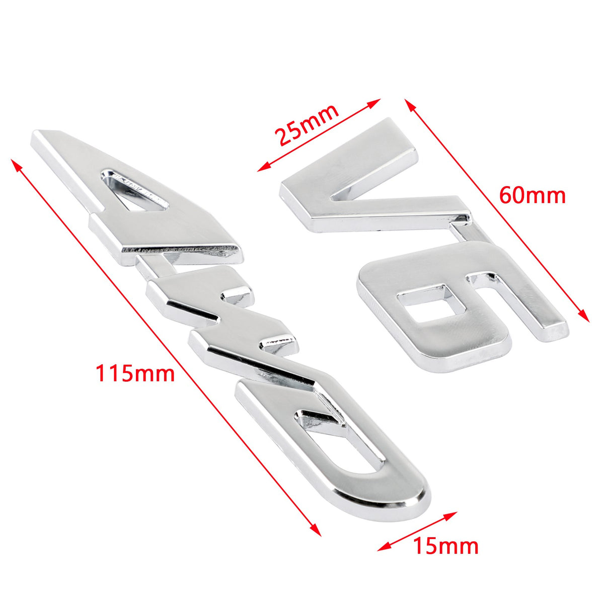 3D Chrome Metal 4WD Car Trunk Rear Fender Emblem Badge Decal Sticker 4 ...
