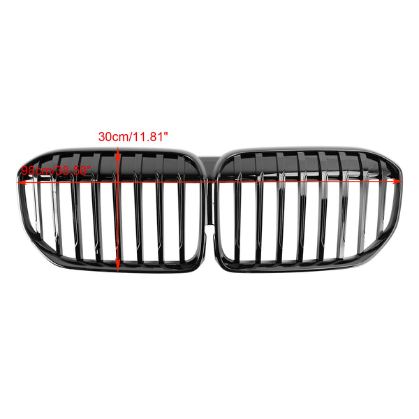 2019-2022 BMW 7 Series G12 Long-Wheelbase Version Facelift Gloss Black Front Grill Grille Generic