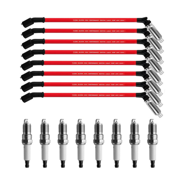 2005 Chevrolet Corvette 6.0L V8 8x Spark Plugs +Wires 10.5mm Set 19299585 41962 Generic