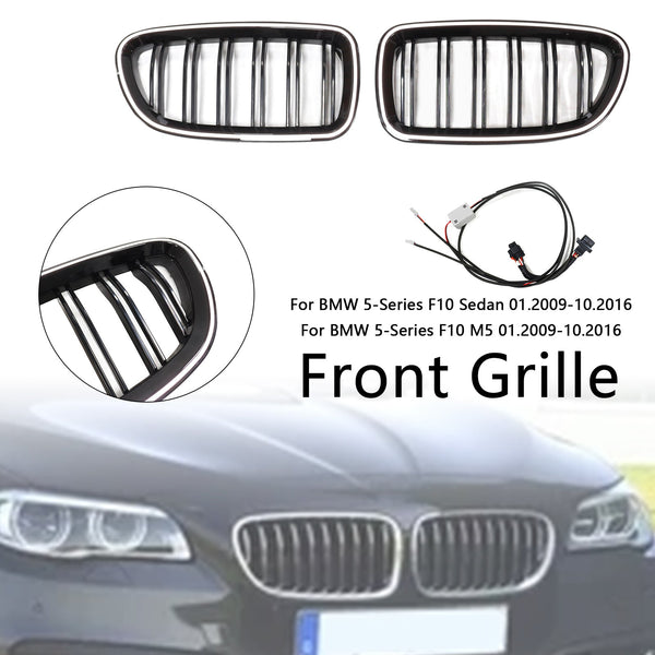 11.2009-02.2017 BMW 5-Serie F11 Grilla per paraurti renali Grille Gloss Black 51137203649 51137203650 Generico