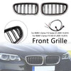 01.2009-10.2016 BMW 5-serie F10 nyrestøtfangergrill Grill glans sort 51137203649 51137203650 Generisk
