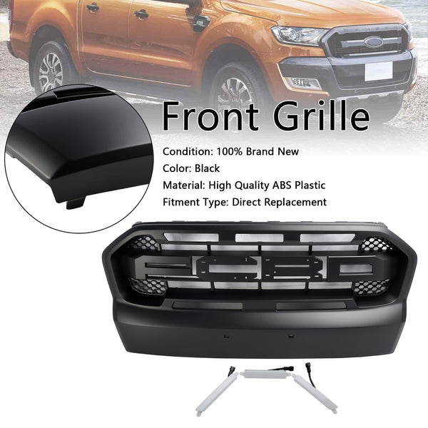Raptor Style Front Bumper Grill Grille Fit Ford Ranger 2015-2019 T7 W/LED
