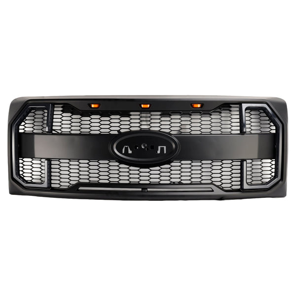 2009-2014 Ford F150 Matte Black Raptor Style Front Bumper Grille Grill Generic