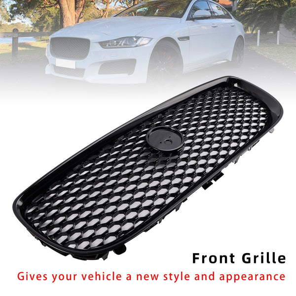 2015-2018 Jaguar XE Gloss Black Honeycomb Front Bumper Grille Generic