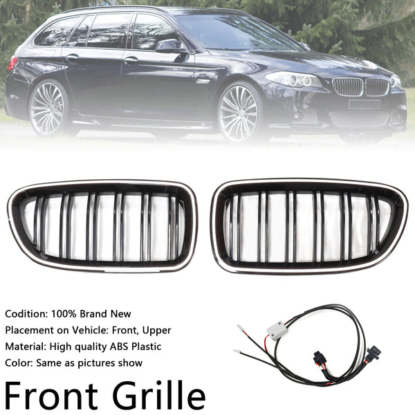 11.2009-02.2017 BMW 5-Serie F11 Grilla per paraurti renali Grille Gloss Black 51137203649 51137203650 Generico