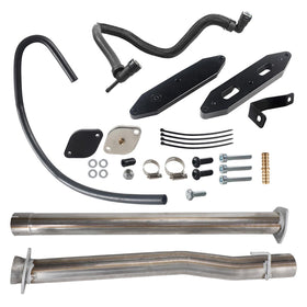 4-Zoll-Schalldämpfer-Auspuffrohr + EGR-Löschsatz für 6,7 l Ford F250 F350 F450 F550 2011–2022 Super Duty Generic