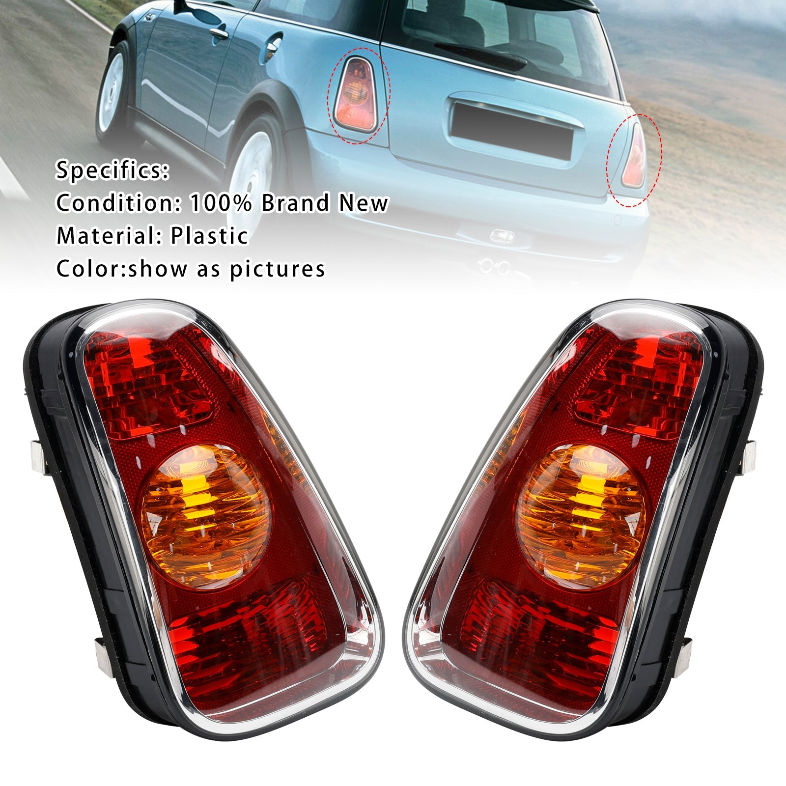 2001-2004 Mini R50 R52 R53 zadní levé + pravé zadní světlo 63216935783 63216935784