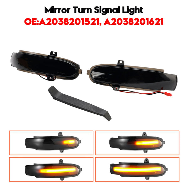 Mercedes-Benz E-Klasse 2002-2007 W211 Gerookte LED sequentiële zijspiegel richtingaanwijzer A2038201521