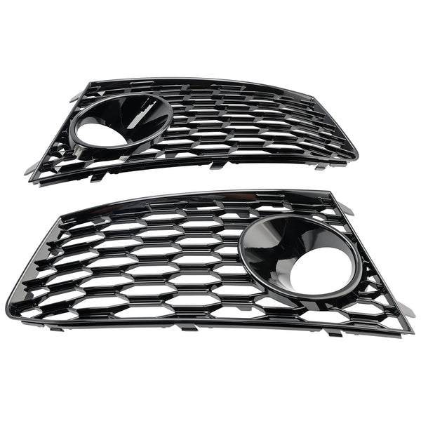 2014-2018 Audi RS7 Pair Front Bumper Fog Light Lamp Frame Grille Covers