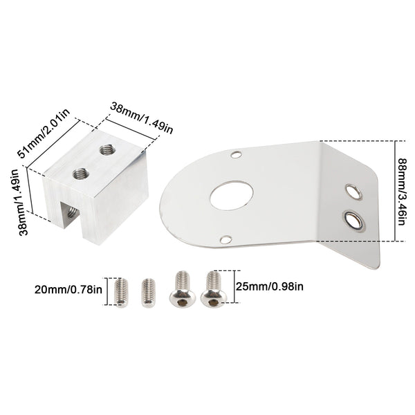 45 Degree Watermelon Light Mount Frame Bracket Angled Clamp Stainless Steel