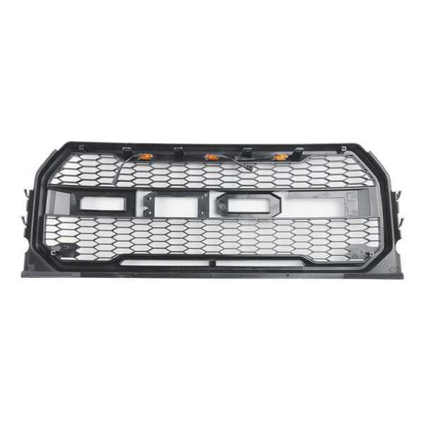 ABS Front Bumper Grill Grille Fit Ford F150 2015-2017 Raptor Style W/ LED