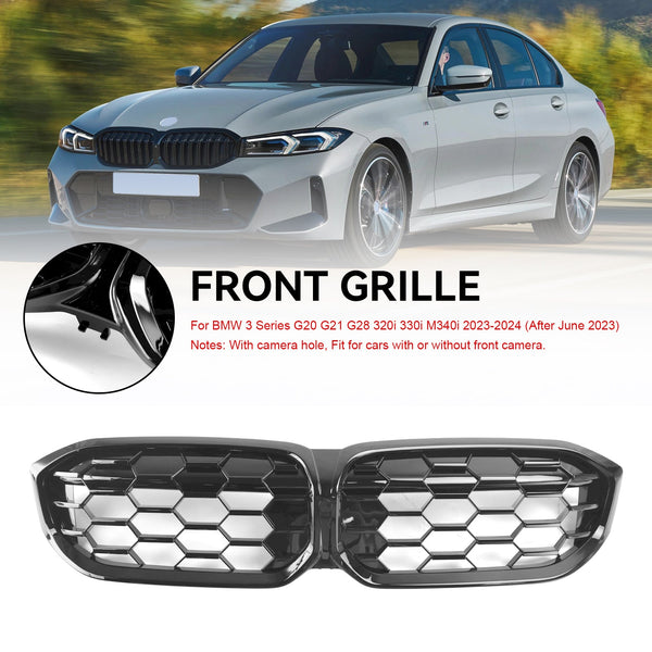 2023-2024 BMW 3-serie G20 320i 330i M340i Glanssvart Front Njurgrill Generic