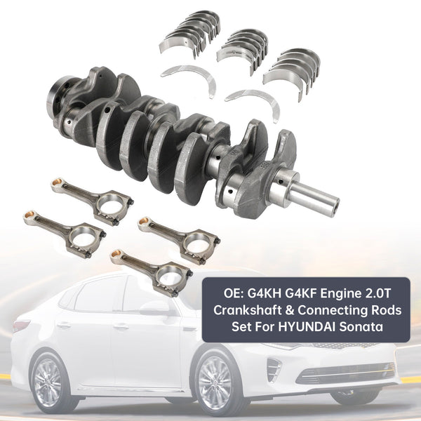 2012-2016 Hyundai Genesis Coupe Kia Optima Sorento 2.0L G4KH G4KF Engine 2.0T Crankshaft & Connecting Rods Set