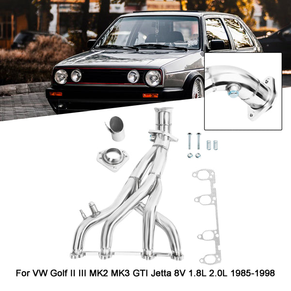 1985-1998 VW ゴルフ II III MK2 MK3 GTI ジェッタ 8V 1.8L 2.0L 排気ヘッダー Geneirc