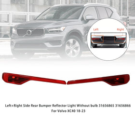 2018-2023 Volvo XC40 Left+Right Rear Bumper Reflector Light Without bulb 31656865 31656866