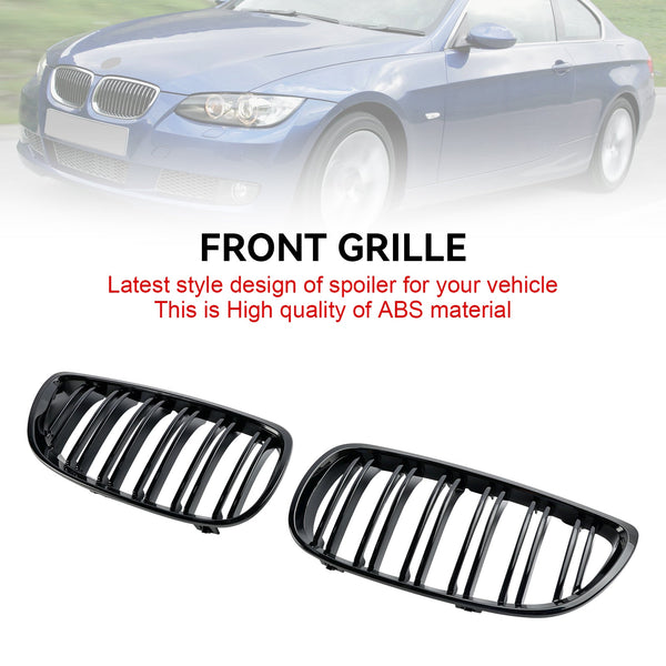 2007-2010 BMW Coupe E93 Cabriolet Pre-Facelift Gloss Black Front Njurgrill 51137157277 51137157278 Generic