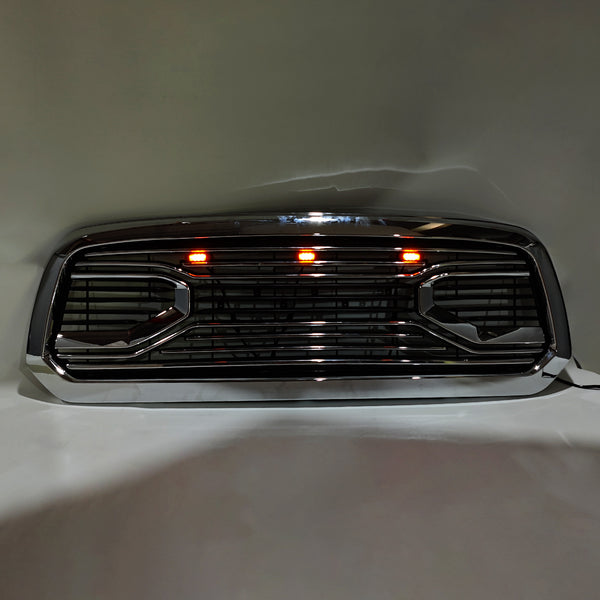 Big Horn Style Front Bumper Grill Grille Fit Dodge Ram 1500 2013-2018 Chrome