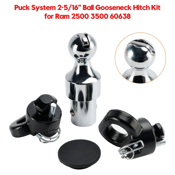 Puck System Kit de enganche de cuello de cisne de bola de 2-5/16