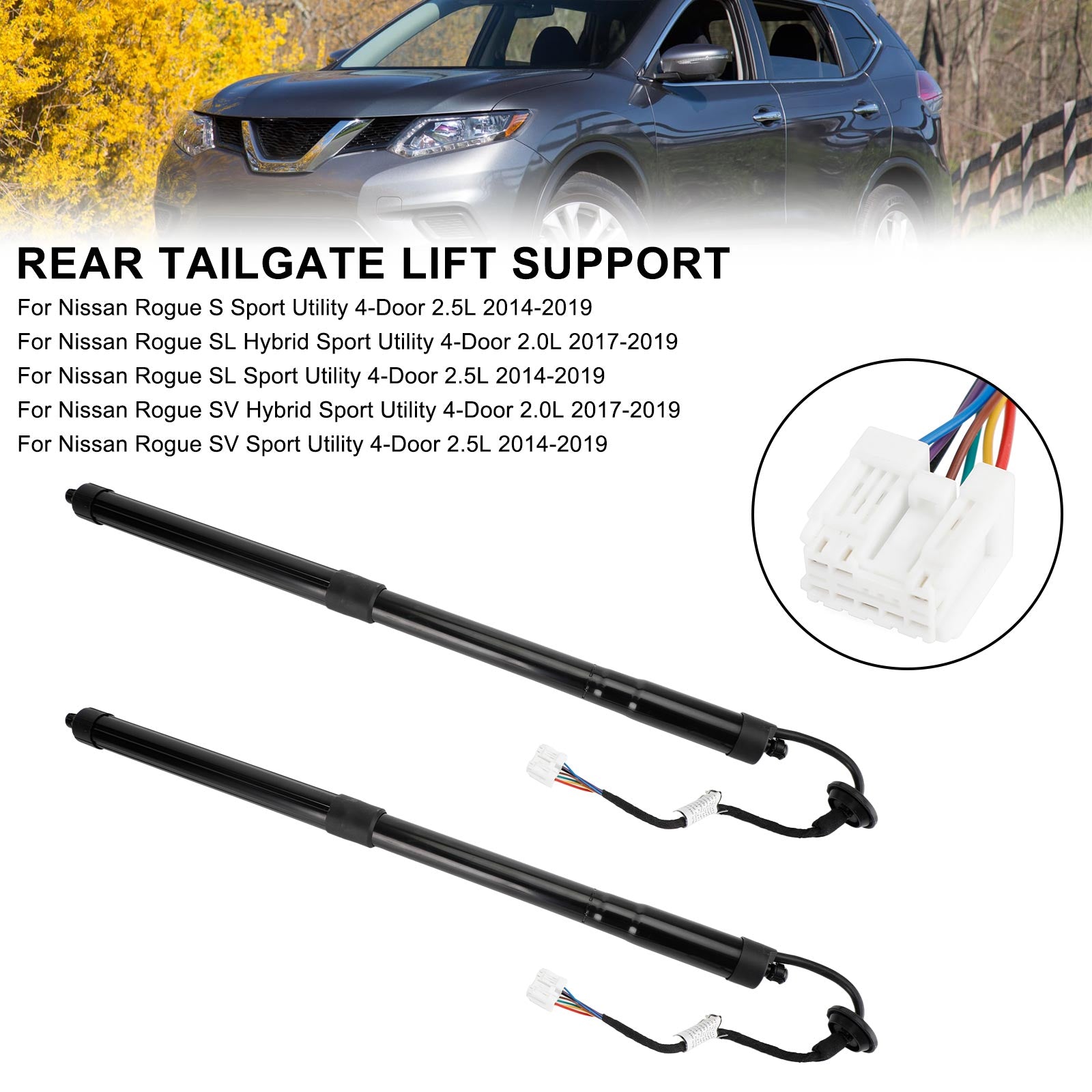 2 Stück elektrische Heckklappenstreben 905614BA4A passend für Nissan Rogue S SL SV 2014–2019