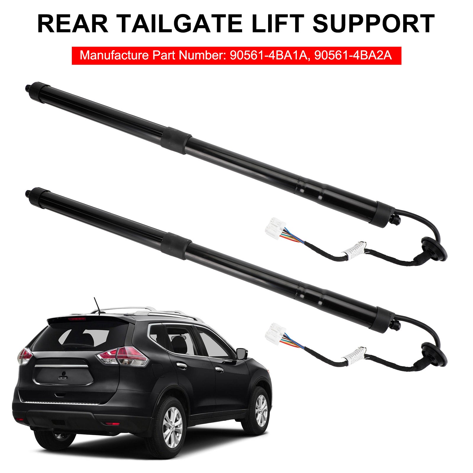 2 Stück elektrische Heckklappenstreben 905614BA4A passend für Nissan Rogue S SL SV 2014–2019