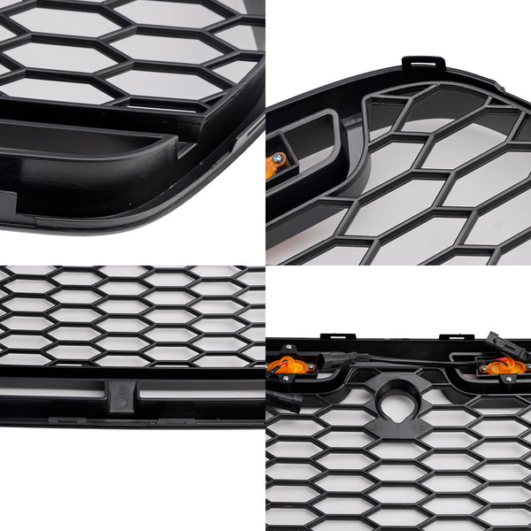 Matt svart frontstøtfangergrill Passer til Ford Transit MK8 2015-2018 Raptor m/LED