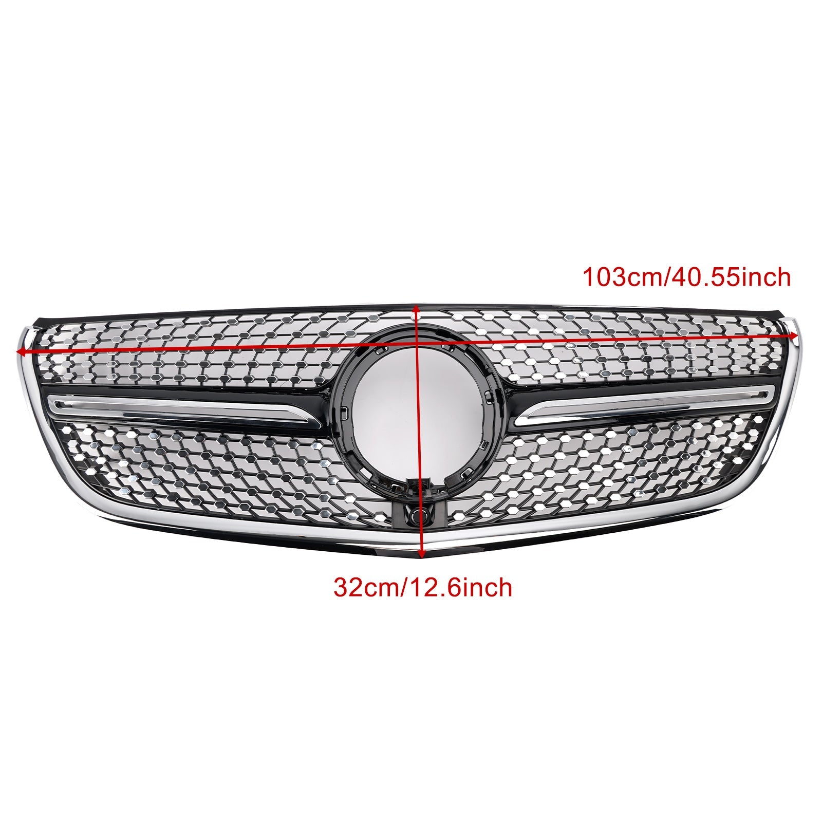 Chrom-Frontstoßstangengrill passend für Mercedes Vito W447 2014-2023 Diamond