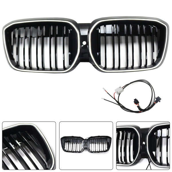 2022-2024 BMW IX3 G08 LCI Dobbel Lamell Svart Nyre Grill Grill Generic