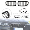 01.2009-10.2016 BMW 5-serie F10 Nyrestøtfangergrill Grill glans sort 51137203649 51137203650 Generisk
