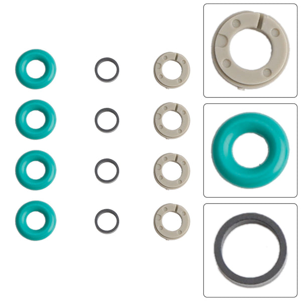 Audi A1 A3 A4 A5 Q2 4PCS Bränsleinsprutning Service Kit O-ring 0261500354 04E906036E
