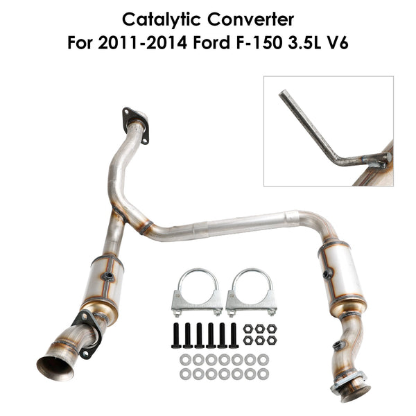 2011-2014 Ford F150 3.5L FX2 FX4 XL XLT Left&Right Side Catalytic Converter 53969 50495