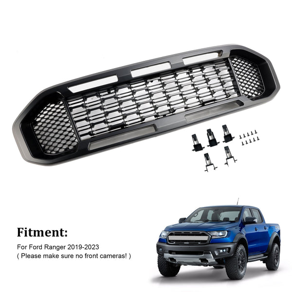 2019-2023 Ford Ranger T8 Black Front Bumper Grill Grille Generic