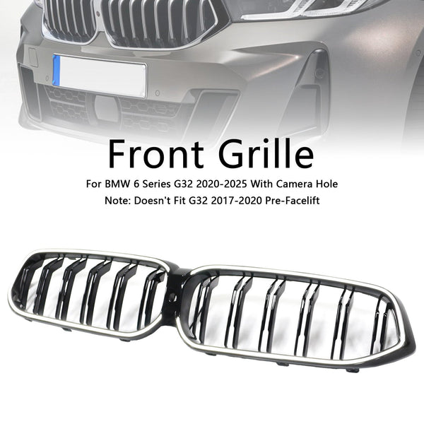 2020-2025 BMW 6-serie G32 dobbel lamell svart front nyregrill Generisk
