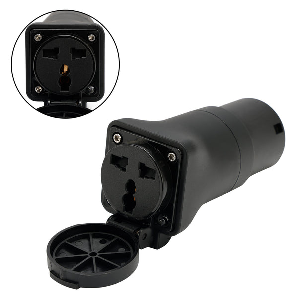 Descarga V2L Tipo 2 para Adaptador de Carregador Euro Plug EV 16A EVSE IEC62196 Plug Genérico