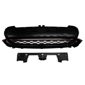 2015-2021 MINI F57 2 Door Convertible Cooper S, Cooper SD GP-Style Gloss Black Red Trim Front Grille 51117337791 51137335527 Generic
