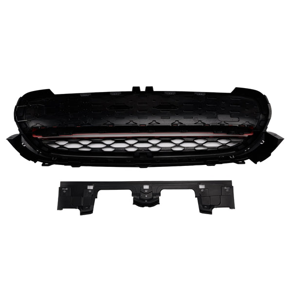 2015-2021 MINI F57 2 Door Convertible Cooper S, Cooper SD GP-Style Gloss Black Red Trim Front Grille 51117337791 51137335527 Generic