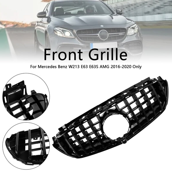 2016-2020 Mercedes Benz E-Class W213 E63 E63S AMG Front Bumper Grill GTR Style Black Grille