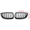 2007-2010 BMW Coupe E93 Convertible Pre-Facelift Gloss Black Front Kidney Grill Grille 51137157277 51137157278 Generic